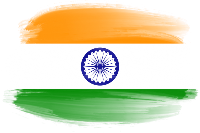 India Flag Brushstroke